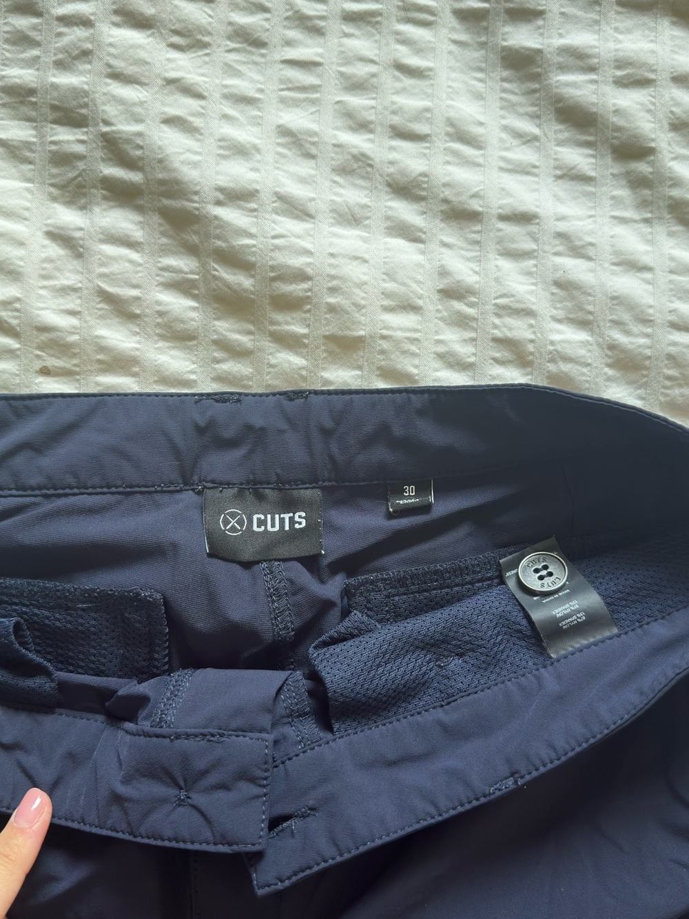 Cuts Clothing Navy Hybrid Performance Shorts - Picture 2 of 3